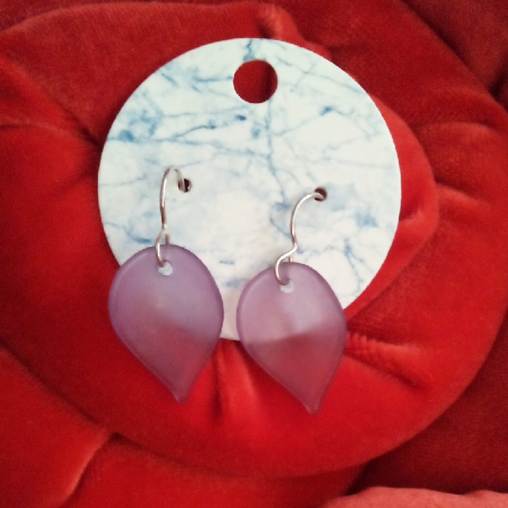 Elegant Purple Drop Earrings